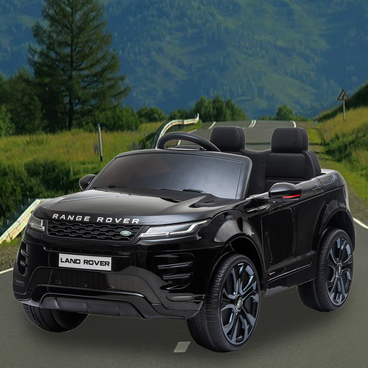 Kahuna Land Rover Licensed 12v Electric Kids Ride On Car with Remote - Black