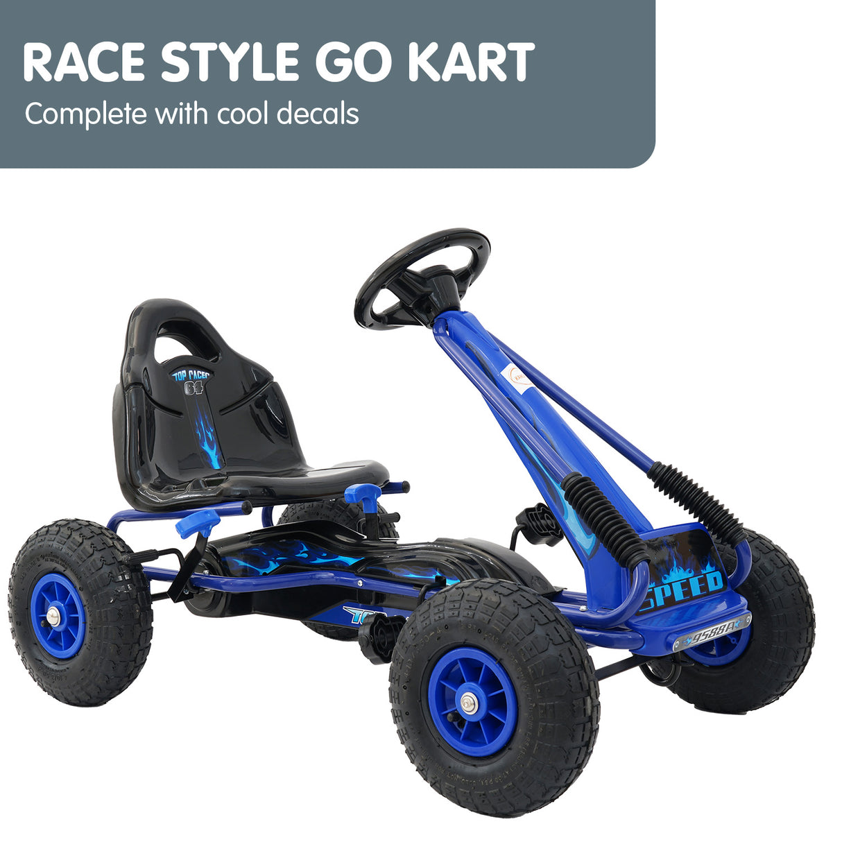 Kahuna G95 Kids Ride On Pedal-Powered Go Kart - Blue