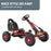 Kahuna G95 Kids Ride On Pedal-Powered Go Kart - Red