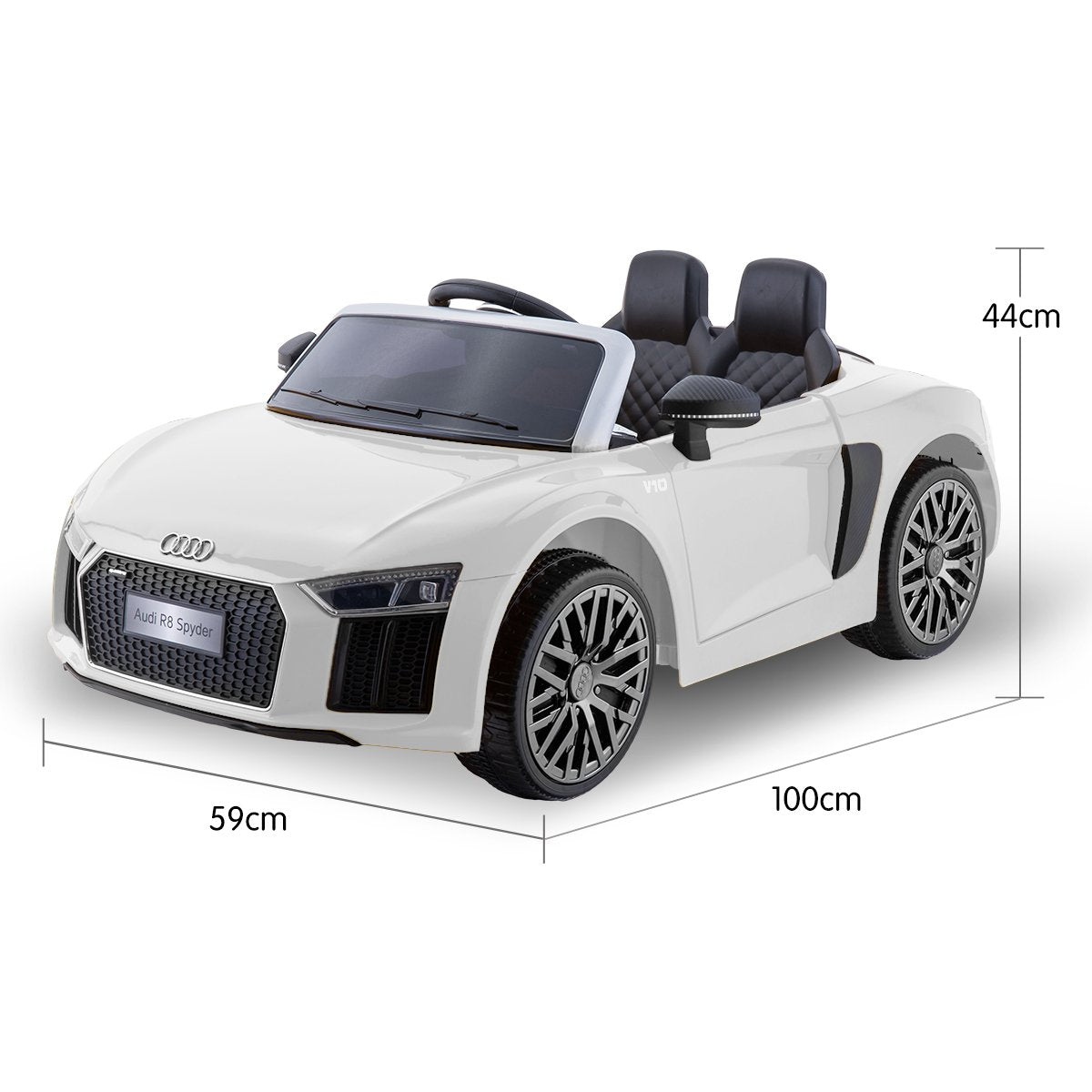 Kahuna R8 Spyder Audi Licensed 12v Electric Ride On Kids Car with Remote  - White