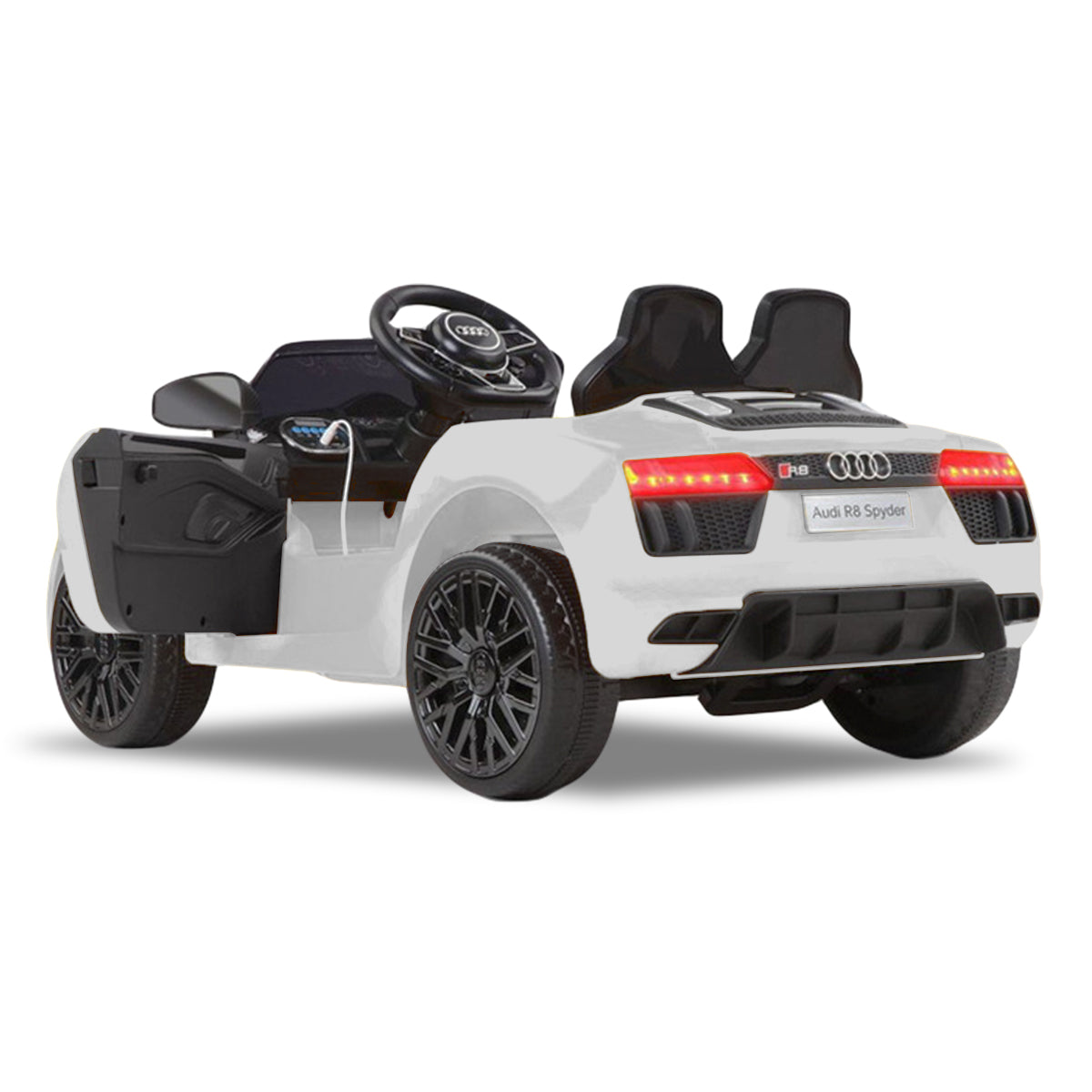 Kahuna R8 Spyder Audi Licensed 12v Electric Ride On Kids Car with Remote  - White