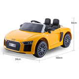 Kahuna 12v Licensed Audi R8 Spyder Kids Electric Ride On Car with Remote - Yellow