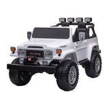 Kahuna 80W Licensed Toyota FJ-40 Kids Ride On Car - White