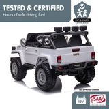 Kahuna 80W Licensed Toyota FJ-40 Kids Ride On Car - White