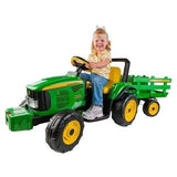 John Deere John Deere Farm Power 12v Kids Ride-On Tractor With Trailer IGOR0050