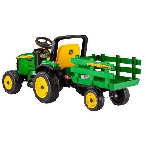 John Deere John Deere Farm Power 12v Kids Ride-On Tractor With Trailer IGOR0050