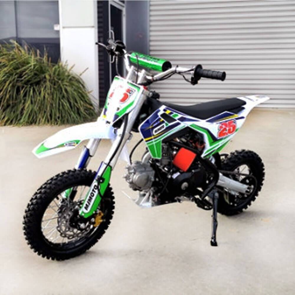 MJM MJM 70cc Petrol Powered 4-Stroke Semi-Auto Kids Dirt Bike - Green MJM-70DB-GRE