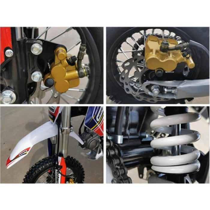 MJM MJM 70cc Petrol Powered 4-Stroke Semi-Auto Kids Dirt Bike - Orange MJM-70DB-ORA