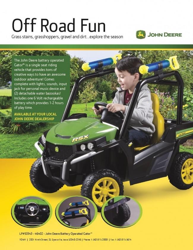 John Deere John Deere Gator 6v Kids Ride-On Gator With Water Cannons 46402